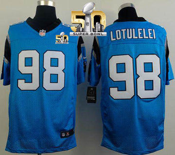 Star Lotulelei Carolina Panthers blue Elite jersey