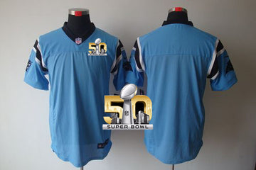 Custom Carolina Panthers blue Elite jersey