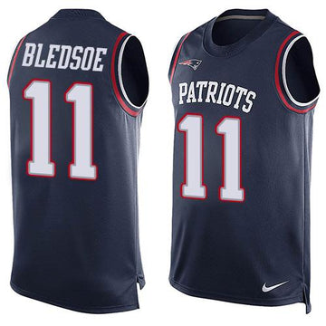 Drew Bledsoe New England Patriots navy jersey