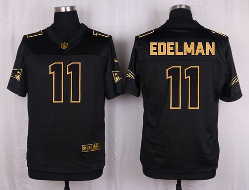 Julian Edelman New England Patriots black Gold Collection jersey