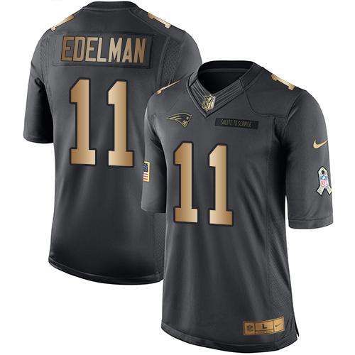 Julian Edelman New England Patriots black Salute To Service jersey