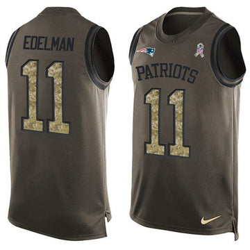 Julian Edelman New England Patriots green Salute To Service jersey