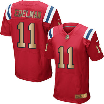 Julian Edelman New England Patriots red Elite jersey