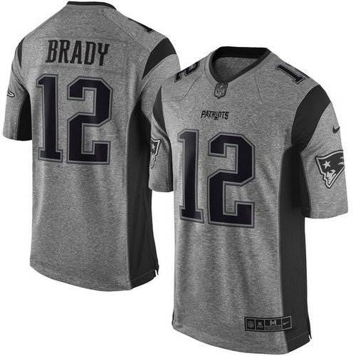 Tom Brady New England Patriots gray jersey