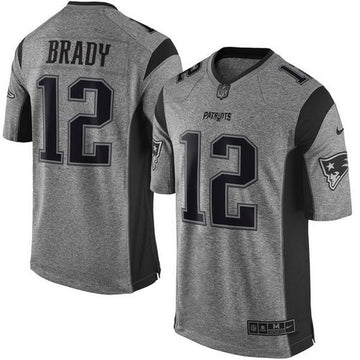 Tom Brady New England Patriots gray jersey