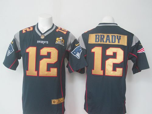 Tom Brady New England Patriots navy Elite jersey