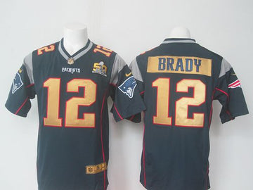 Tom Brady New England Patriots navy Elite jersey