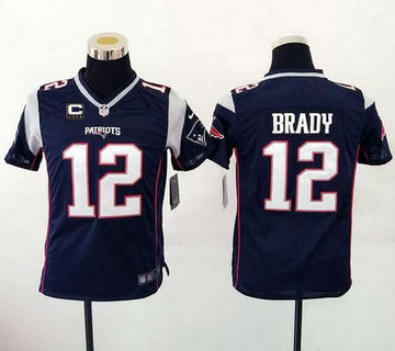 Tom Brady New England Patriots navy Elite jersey