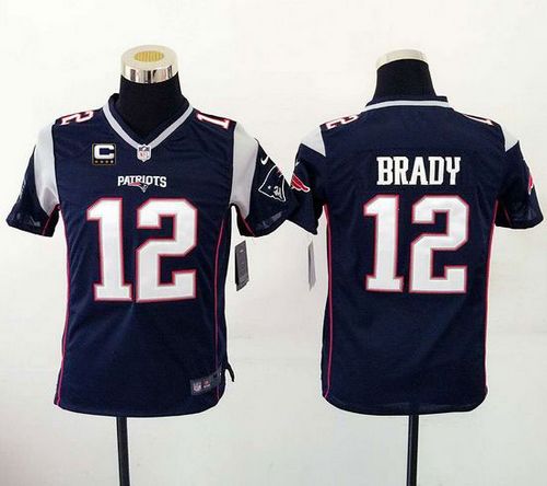 Tom Brady New England Patriots navy Elite jersey