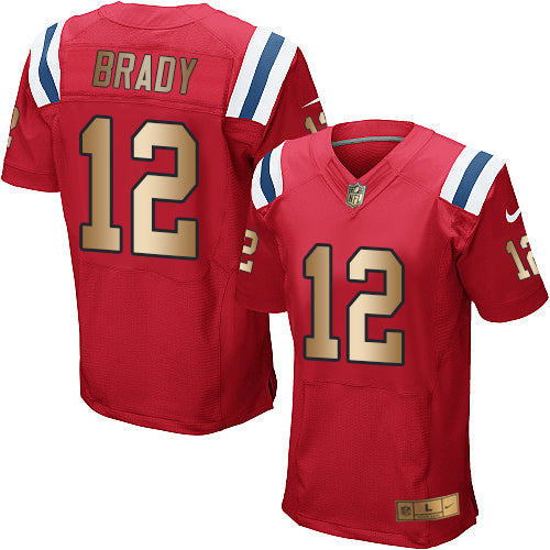 Tom Brady New England Patriots red Elite jersey