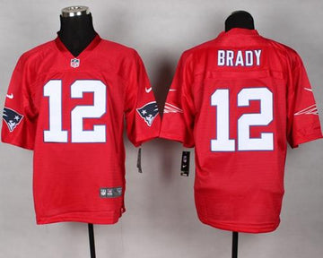 Tom Brady New England Patriots red Elite jersey