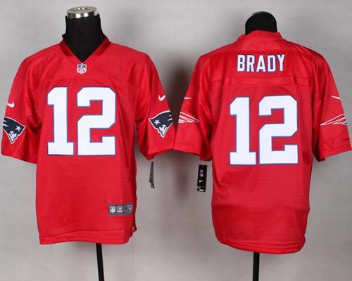 Tom Brady New England Patriots red Elite jersey