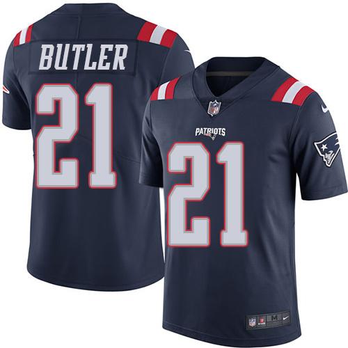 Malcolm Butler New England Patriots navy jersey