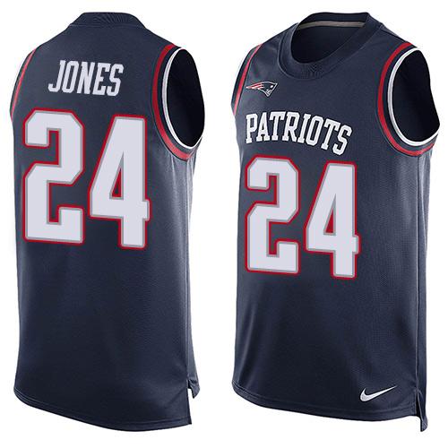 Cyrus Jones New England Patriots navy jersey