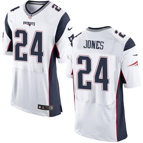 Cyrus Jones New England Patriots white Elite jersey