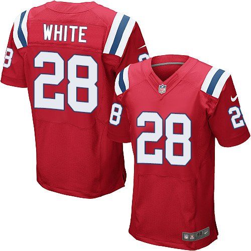 James White New England Patriots red Elite jersey