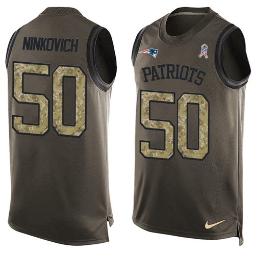 Rob Ninkovich New England Patriots green Salute To Service jersey