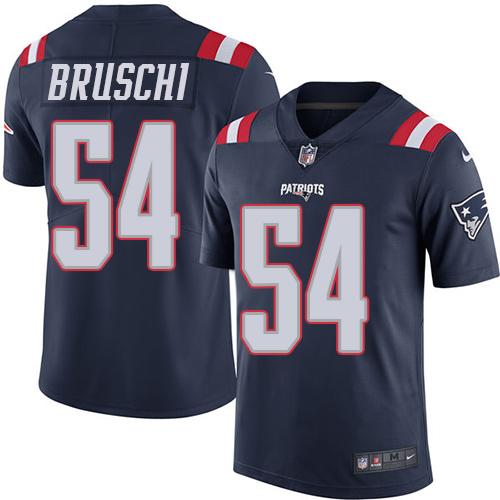 Tedy Bruschi New England Patriots navy jersey