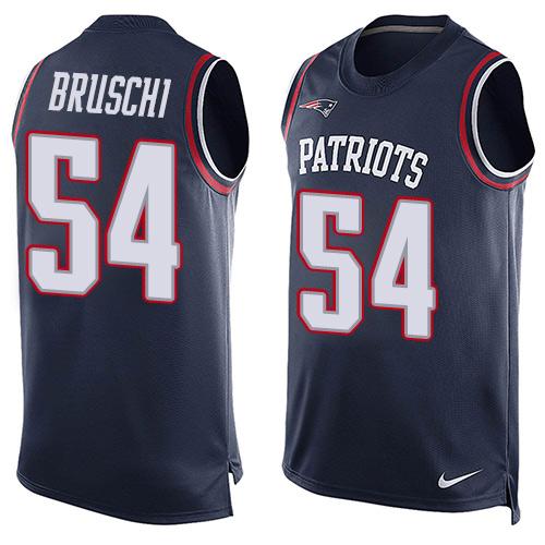 Tedy Bruschi New England Patriots navy jersey
