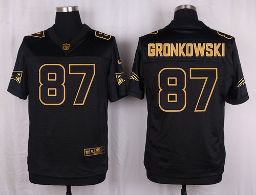 Rob Gronkowski New England Patriots black Gold Collection jersey