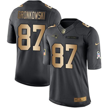 Rob Gronkowski New England Patriots black Salute To Service jersey