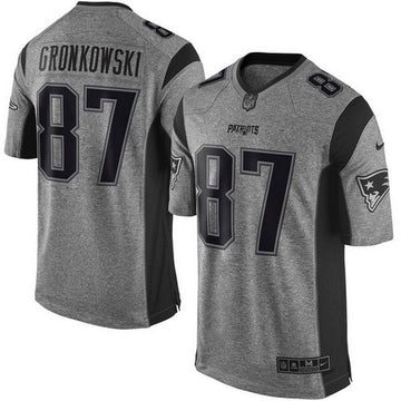 Rob Gronkowski New England Patriots gray jersey