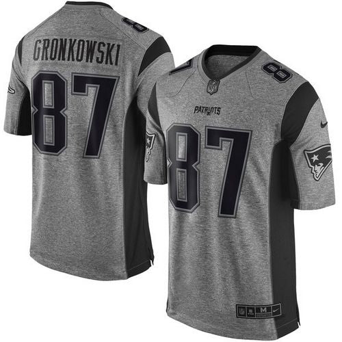Rob Gronkowski New England Patriots gray jersey