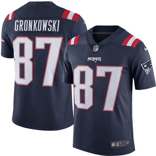 Rob Gronkowski New England Patriots navy jersey