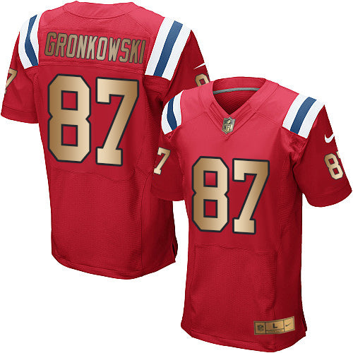 Rob Gronkowski New England Patriots red Elite jersey