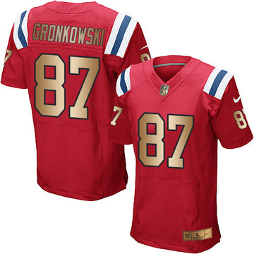 Rob Gronkowski New England Patriots red Elite jersey