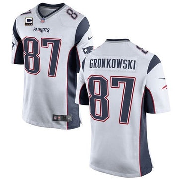 Rob Gronkowski New England Patriots white Elite jersey