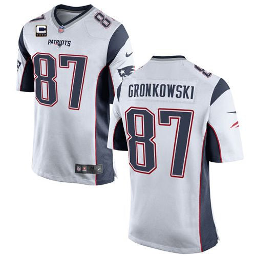 Rob Gronkowski New England Patriots white Elite jersey