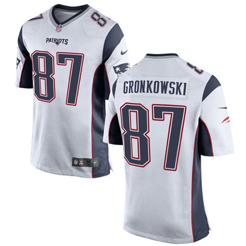 Rob Gronkowski New England Patriots white Elite jersey
