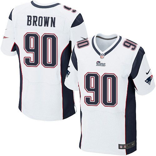 Malcom Brown New England Patriots white Elite jersey