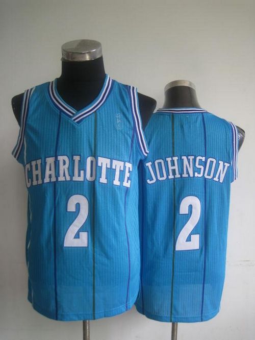 Larry Johnson New Orleans Pelicans blue Throwback jersey