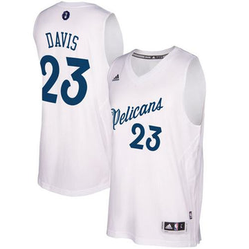 Anthony Davis New Orleans Pelicans white jersey