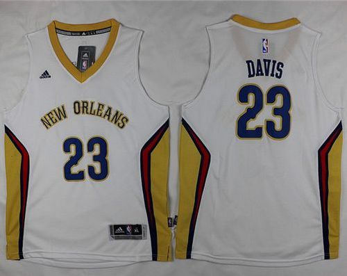 Anthony Davis New Orleans Pelicans white jersey