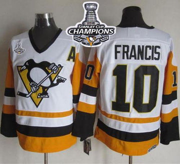 Ron Francis Pittsburgh Penguins white-black Throwback jersey