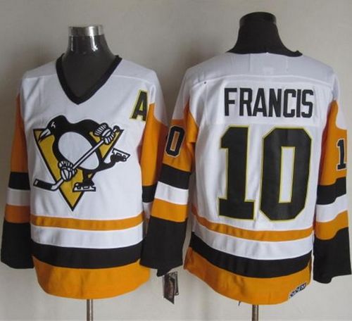 Ron Francis Pittsburgh Penguins white-black Throwback jersey