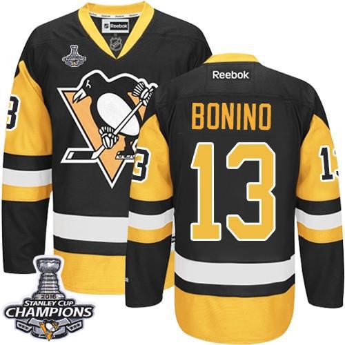 Nick Bonino Pittsburgh Penguins black Alternate jersey