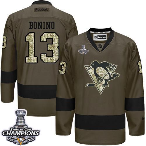 Nick Bonino Pittsburgh Penguins green Salute To Service jersey