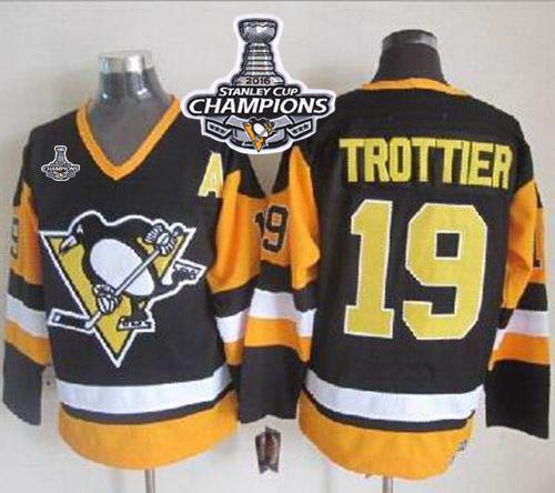 Bryan Trottier Pittsburgh Penguins black Throwback jersey