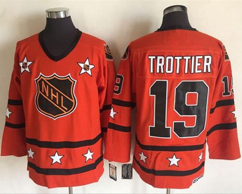 Bryan Trottier Pittsburgh Penguins orange Throwback jersey