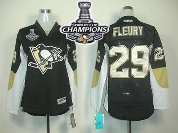 Andre Fleury Pittsburgh Penguins black Home jersey