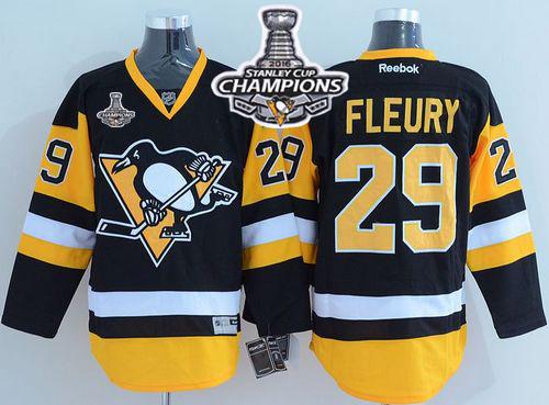 Andre Fleury Pittsburgh Penguins black Alternate jersey
