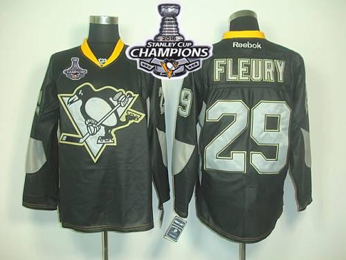 Andre Fleury Pittsburgh Penguins black jersey