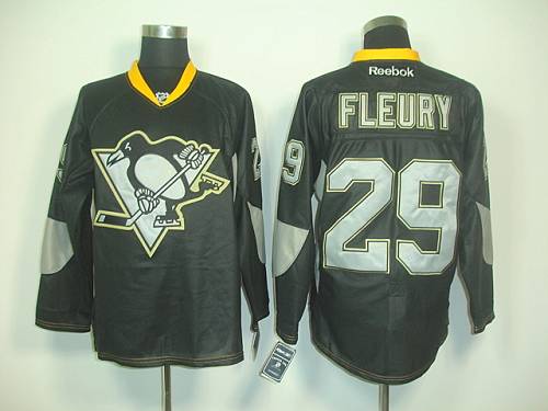 Andre Fleury Pittsburgh Penguins black jersey