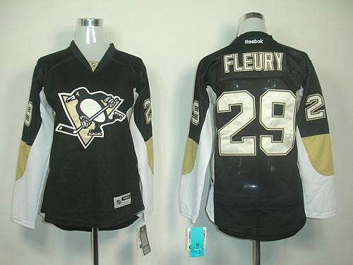 Andre Fleury Pittsburgh Penguins black Home jersey