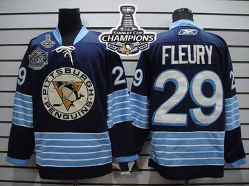 Andre Fleury Pittsburgh Penguins blue Winter Classic jersey