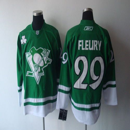 Andre Fleury St Patty's Day Pittsburgh Penguins jersey